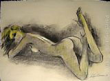 Leroy Neiman Nadine Nude III painting